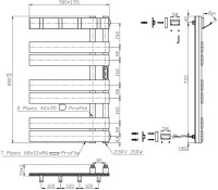 Полотенцесушитель электрический Bauedge Wind Hook AF0011 50x80 белый матовый