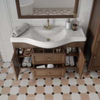 Тумба под раковину без столешницы Caprigo Лион 120 орех античный