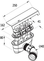 Поддон для душа Cezares TRAY-AS-AH-160/80-30-W 160x80, с сифоном, белый