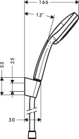Душевой гарнитур Hansgrohe Croma 100 Vario 27594000 Porter'S