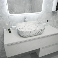 Раковина чаша Maretti FL13NS25-740MR, белый мрамор