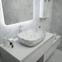 Раковина чаша Maretti FL13NS25-740MR, белый мрамор