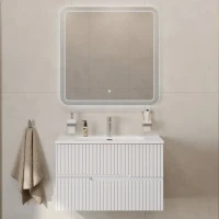 Мебель для ванной комнаты Cezares Duet 80 bianco opaco, раковина Cezares CZR-8095-80