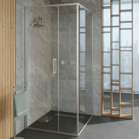 Душевой уголок Alex Baitler AB61C110 + SG61C90 110x90, профиль сатин , стекло прозрачное