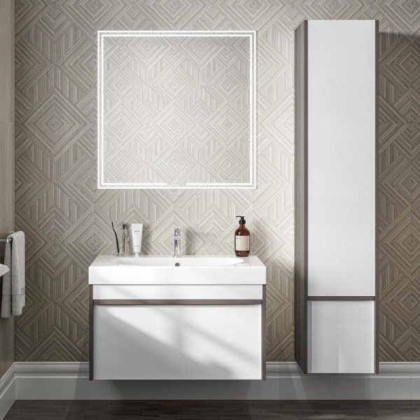 Мебель для ванной комнаты KERAMA MARAZZI Modula 80 подвесная, арабика, с раковиной Buongiorno 80