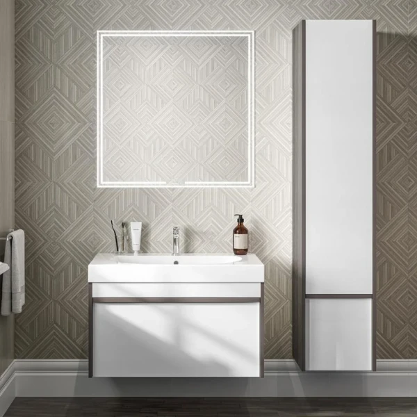 Мебель для ванной комнаты KERAMA MARAZZI Modula 80 подвесная, арабика, с раковиной Buongiorno 80