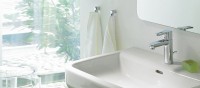 Набор Мыльница Hansgrohe Logis + Дозатор + Стакан + Полотенцедержатель 40512000 двойной + Полотенцедержатель 60 см + Ершик + Держатель с крышкой + Крючок
