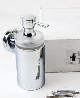 Набор Мыльница Hansgrohe Logis + Дозатор + Стакан + Полотенцедержатель 40512000 двойной + Полотенцедержатель 60 см + Ершик + Держатель с крышкой + Крючок