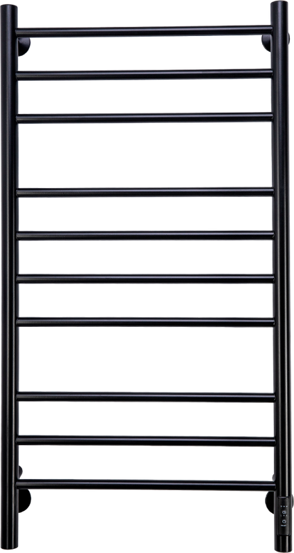 Полотенцесушитель электрический Comfysan Luce EC-10 100x55 см, подключение справа, слева, матовый черный, лесенка, из стали