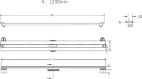 Душевой трап (лоток) Berges Super Slim 090184 120 см Душевой трап (лоток) Berges Super Slim 090184 120 см