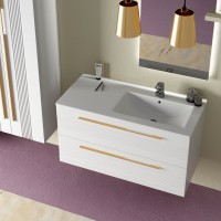 Тумба с раковиной Sanvit Соната 2-100 R 2 ящика, белая