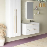 Тумба с раковиной Sanvit Соната 2-100 R 2 ящика, белая