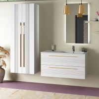 Тумба с раковиной Sanvit Соната 2-100 R 2 ящика, белая