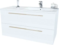 Тумба с раковиной Sanvit Соната 2-100 R 2 ящика, белая