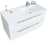 Тумба с раковиной Sanvit Соната 2-100 R 2 ящика, белая