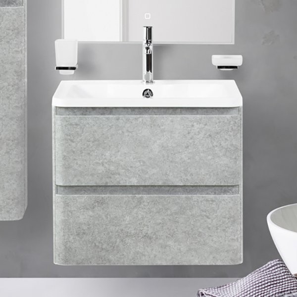 Тумба с раковиной BelBagno Albano 70 подвесная, cemento verona grigio