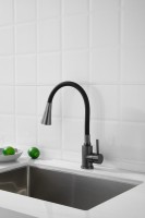 Смеситель для кухни BELZ B810 B74810-3 с гибким изливом, оружейная сталь