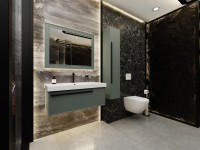 Зеркало La Fenice Cubo 100х80, серое матовое