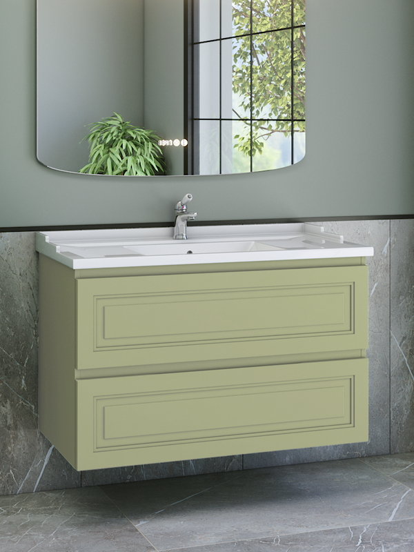 Тумба с раковиной Caprigo Wales 100 фисташка