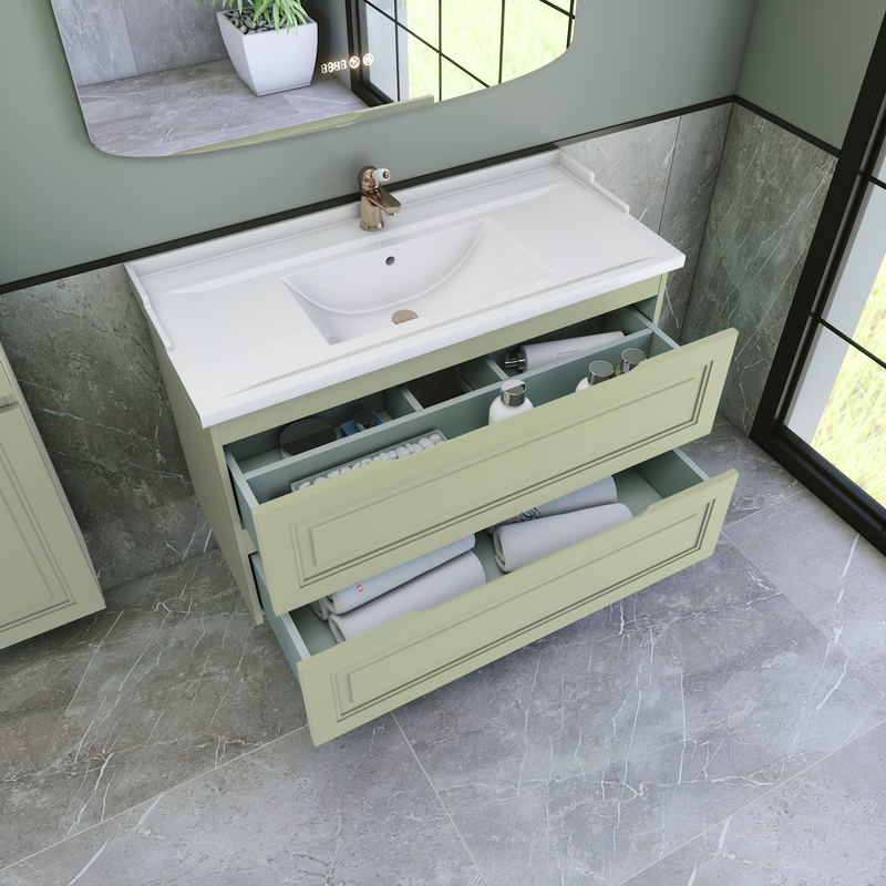 Тумба с раковиной Caprigo Wales 100 фисташка