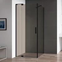 Душевой уголок Cezares Slider AH 1 100-90/100 BR Nero профиль черный, стекло бронза