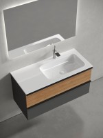 Мебель для ванной комнаты Sancos Delta 100 R дуб красный, графит