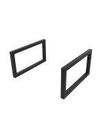 Столешница с раковиной Teymi Helmi 100 дуб кашмир, раковина Solli 41,  с черными кронштейнами