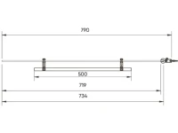 Шторка на ванну Veconi Palau PL79B-80-01-C4 80 см, профиль черный