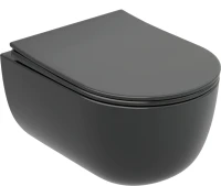 Унитаз подвесной Ceramicanova Modena Rimless CN6063MDH темный антрацит матовый