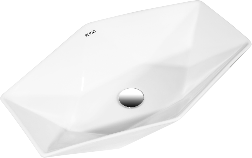 Тумба с раковиной Runo Андорра 85 графит, дуб коньячный, раковина Poligono 65