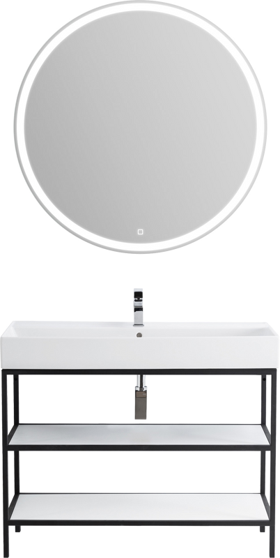 Мебель для ванной комнаты Cezares Cadro 100, 2-х ярусная, напольная, белые полки