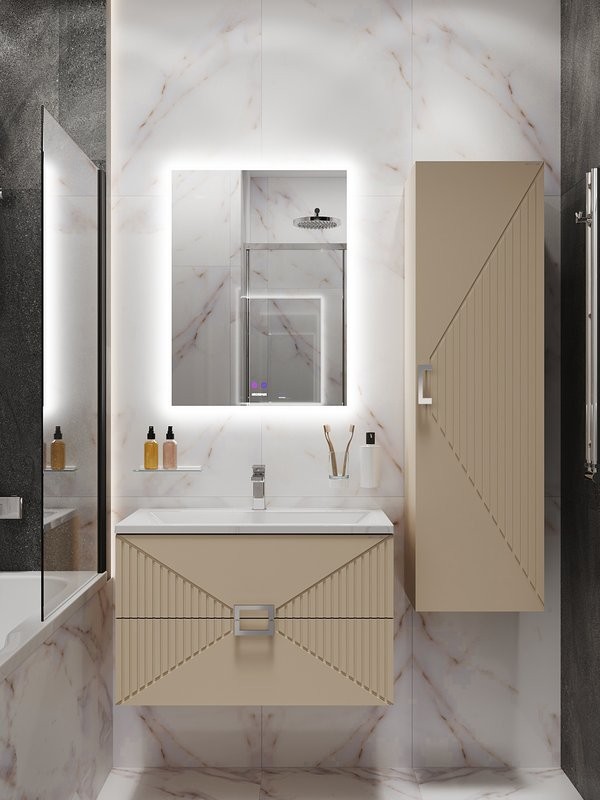 Мебель для ванной комнаты Grossman Луксор 60 матовая бежевая