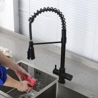 Смеситель для кухни Gappo G4398-66 с гибким изливом, черный