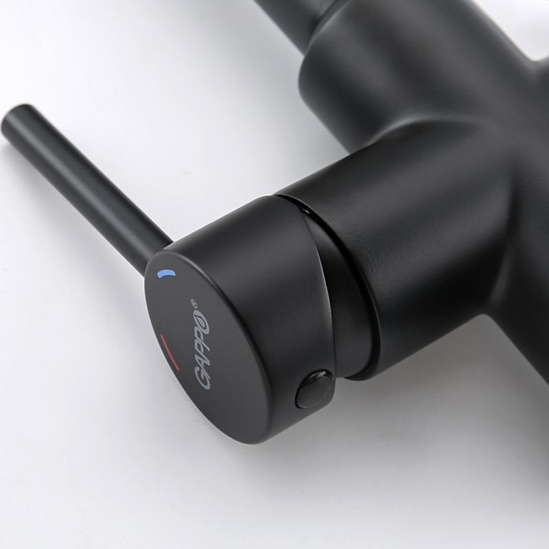 Смеситель для кухни Gappo G4398-66 с гибким изливом, черный