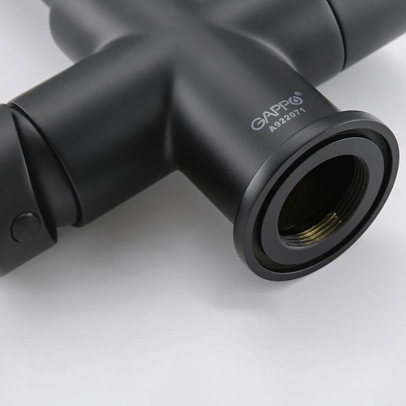 Смеситель для кухни Gappo G4398-66 с гибким изливом, черный