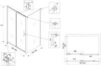 Душевой уголок Veconi Rovigo RV-072 100x80, профиль хром