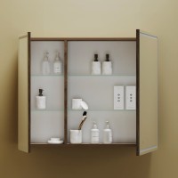Зеркало-шкаф Sancos Mirror 90, с подсветкой, дуб чарльстон