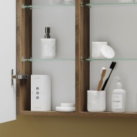 Зеркало-шкаф Sancos Mirror 90, с подсветкой, дуб чарльстон