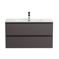 Тумба под раковину без столешницы BelBagno Kraft 90 подвесная, матовая темно-серая