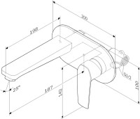 Смеситель для раковины AM.PM Gem F90A72200 С ВНУТРЕННЕЙ ЧАСТЬЮ, хром