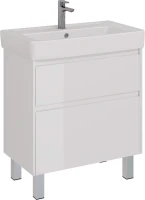 Тумба под раковину Lemark Combi 80 белая глянцевая