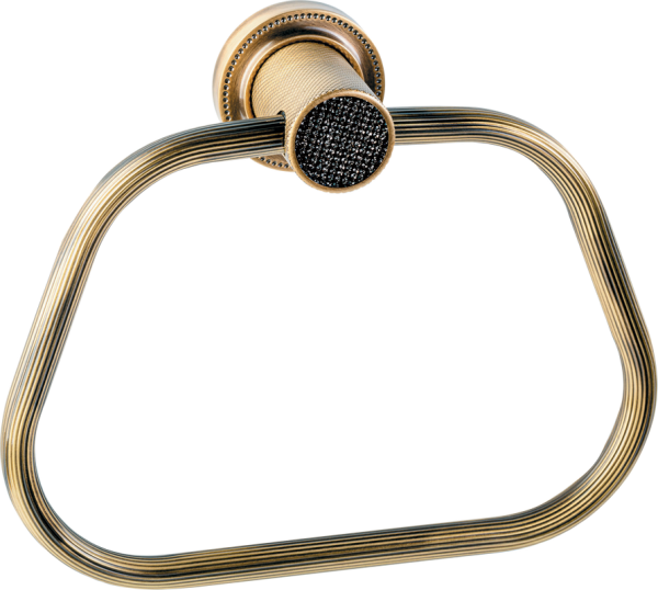 Полотенцедержатель Boheme Royal Cristal Black Br кольцо, бронза