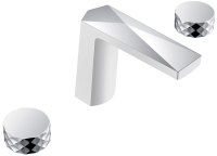 Смеситель для раковины Boheme Venturo 150-WCR-DIAMOND белый, хром