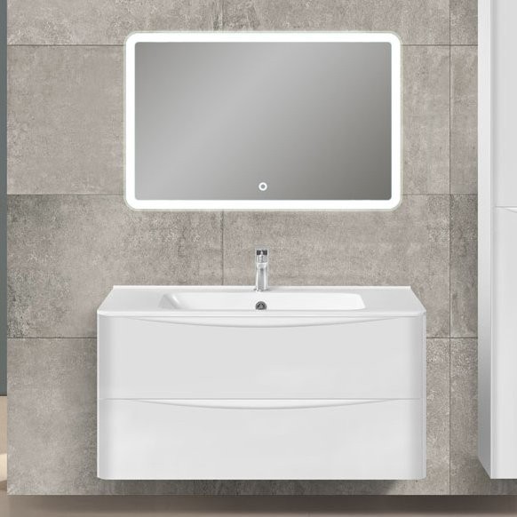 Мебель для ванной комнаты Vincea Paola 100 белая глянцевая