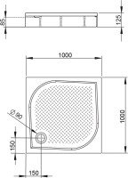 Поддон для душа Radaway Paros С1000