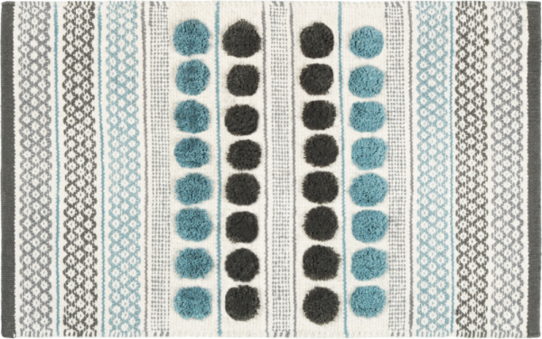 Коврик Fixsen LOTUS 8030Y 50х80, голубой, графит, белый, серый