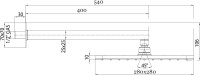Верхний душ Bossini Cosmo H69598I.073 черный матовый
