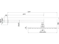 Верхний душ Bossini Cosmo H69598I.073 черный матовый