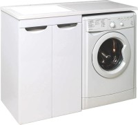 Тумба с раковиной Runo Лира 60, R, под стиральную машину, раковина лайт
