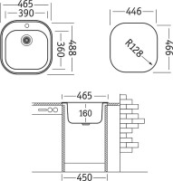 Мойка кухонная Domaci Равенна Lant DGA 465*488 (6) TG Мойка кухонная Domaci Равенна Lant DGA 465*488 (6) TG